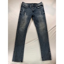 WXYZ MFG CO Nomad II Slim Fit Jeans Mens 30x30 Blue Distressed Denim 2107900238 picture
