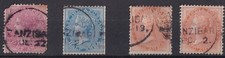 India Stamps used in Zanzibar 1882-1884 Z36;Z28;Z29 CV £233 picture