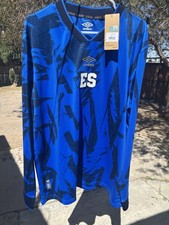 Umbro El Salvador Soccer Jersey Blue/Black Long Sleeve Men’s Size XL BNWT picture