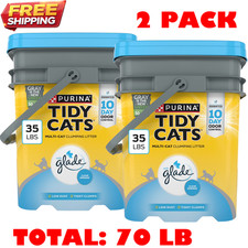 2 PACK - Purina Tidy Cats Clumping Cat Litter Glade Clear Springs Scented, 35 Lb picture