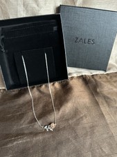 Zales Enchanted Disney Belle 1/10 CT T.W. Diamond Single Stem Rose Necklace picture