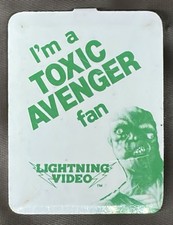 Vintage I’m A Toxic Avenger Fan Promo Tin Tab Badge Lightning Video Troma picture