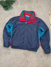 Vintage Columbia Bugaboo Jacket Mens Large Blue Red 3-in-1 Fleece Liner 90s picture