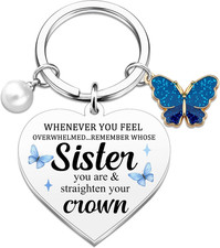 Sisters Gifts from Sister Keychain Funny Gifts for Sister Teen Girl Gift Trendy picture