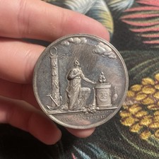 Antique 1815 Dutch Silver Wedding 25 Year Anniversary Medal picture