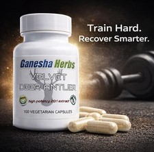 RED VELVET DEER ANTLER  Extract, IGF-1 Maximum Strength 100 capsules NEW BATCH picture