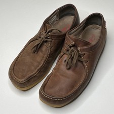 Vintage Clarks Suede Moccasin Crepe Sole Shoes picture
