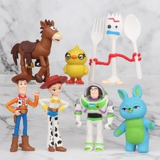 7Pcs Toy Story 4 Action Figures Set Woody Buzz Jessie Forky Model Doll - no box picture