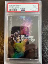2021 Obsidian Color Blast Black #CB18 Randy Moss SSP Case Hit Mint PSA 9 picture