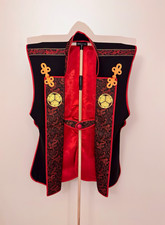 Custom Jinbaori Samurai Vest With Yoshii Toranaga Kamon Shogun Dragon Suede 1/1 picture