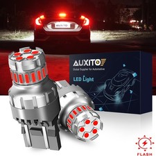 7443 7440 T20 23-LED Red Strobe Flash Brake Stop Tail Parking Light Bulbs CANBUS picture