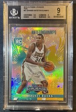 Giannis Antetokounmpo 2013-14 Crusade #61 Teal Prizm /249 BGS 9 Bucks RC Heat picture