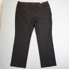 Worthington Dress Pants Women 22W Black Slim Fit Career Workwear Trousers picture