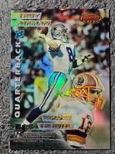 1996 Bowman's Best Jim Harbaugh Troy Aikman Mirror Image Refractor picture