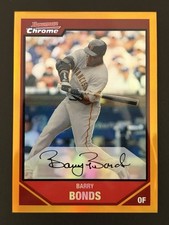 2007 BOWMAN CHROME DRAFT BARRY BONDS #237 ORANGE /25 REFRACTOR GIANTS READ picture