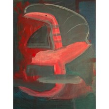 Original Surrealism Abstract Painting Noah Marchiando Fine Art Decor 9x12 picture