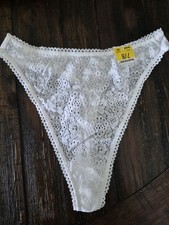 Vtg Warner's Ice Flowers Lingerie Style # 56585 Size 7/8 White Lace Panty New  picture
