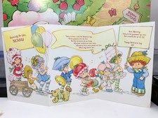Rare Jumbo Vintage Strawberry Shortcake Mothers Day Greeting Card 1985 picture