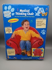 Vintage Blues Clues Musical Thinking Inflatable Chair Fisher-Price 1998 New  picture