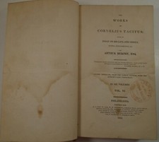 1822 Murphy's The WORKS of CORNELIUS TACITUS Second American Edition VOLUME 6 picture