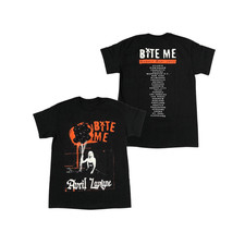 Avril Lavigne Bite Me Summer Tour 2022 Double Sided Black T-Shirt picture