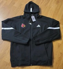 $120 Adidas Z.N.E. Mens Medium Louisville Cardinals Black Full Zip Jacket KA9372 picture