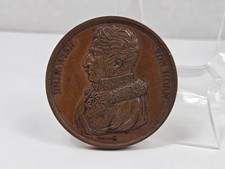Antique 1828 Prussian General Heinrich Wilhelm Von Horn Bronze Medal picture