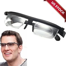 Dial Adjustable Glasses Variable Focus For Reading Distance Vision Eyeglasses picture