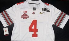 Jeremiah Smith Ohio State National Championship Gold OSU 4 White Jersey Buckeyes picture