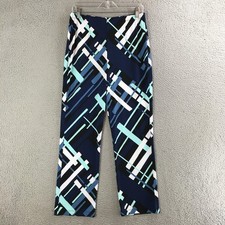 Easywear by Chico's Pants Womens 1 Short Flawless Straight Altima Plaid Blue NEW picture