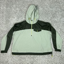 Athleta Hoodie Womens Small Green Quarter Zip Zion Microfleece Fleece Hiking picture
