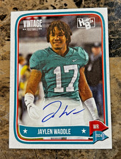 Jaylen Waddle 2024 Onyx Vintage AUTO Miami Dolphins picture