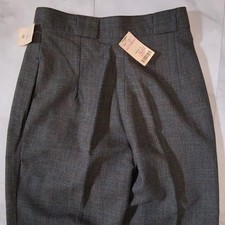 VTG Savannah Wool Plaid Trouser Pants Women 12 NWT Deadstock Lined Dark Academia picture
