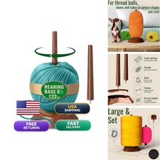 BARVA Yarn Holder Set 22 Lb Capacity Chunky Yarn w/Extra Spindle Smooth Bearing picture