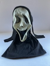 Fun World Scream Ghost Face Mask Smiley Glow in Dark Two Nostril Vintage 1990s  picture
