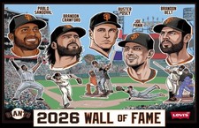 SF Giants Wall of Fame Poster 8.8.26 Limited SGA picture