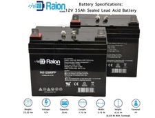 Raion Power RG12350FP - 12V 35AH Jazzy Select GT Power Chair Scooter Battery 2PK picture