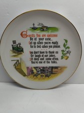 Vintage Parksmith Corp Guests You Are Welcome Poem Decorative Collector Plate 8” picture