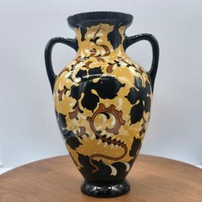 Regina Gouda Holland 224 Pottery Vase Hand Painted Dutch Art Nouveau 10.5in picture