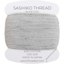 ThreadArt Sashiko Thread - 40 Meters 100% Cotton Med Thickness 20/6 - 32 Colors picture