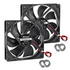 2Pcs 12025 120Mm X 25Mm 12V 5 Inch Dual Ball Bearings Brushless Fan 2Pin DC Cool picture
