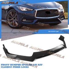 JDM RS Style Double-Deck Front Bumper Lip Splitter For 2017-2022 Infiniti Q60 picture
