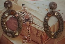 Beautiful Vintage Amber Fernella’s Jools Drop Dangle Earrings picture