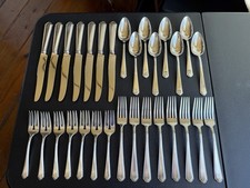 Vintage Gorham Silverplate 30 Pc Flatware Washington Irving 1923 SHREVE - Mono A picture