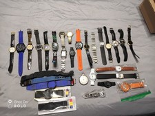 Lot Of 24 Mixed Fashion Watches - 1 Stop Watch - 7 miscellaneous watch bands picture