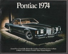 1974 Pontiac brochure Grand Prix Ville Am LeMans GTO Firebird Catalina + picture