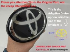 FITS TOYOTA COROLLA GRILLE FRONT EMBLEM 90975-02124 OEM 2019 20 21 22 2023 2024 picture
