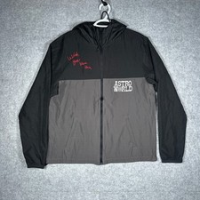 Travis Scott Astroworld Windbreaker Men Large Black Grey Tour Merch Cactus Jack picture