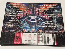 Framed Commemorative ticket stub Aerosmith’s last concert  stage Photo, Set List picture