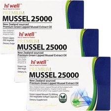 Hi well New Zealand Green Lipped Mussel Oil 25000 mg 200 Capsules (3 Pack) picture